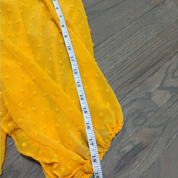 Anthropologie Haida Ruffle Peasant Top Yellow. Large - Picture 9 of 10
